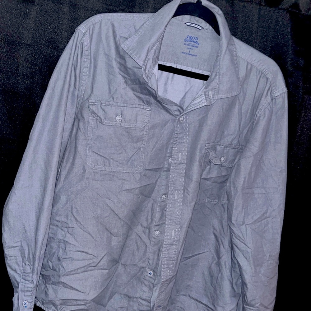 Gray Izod Dress Shirt